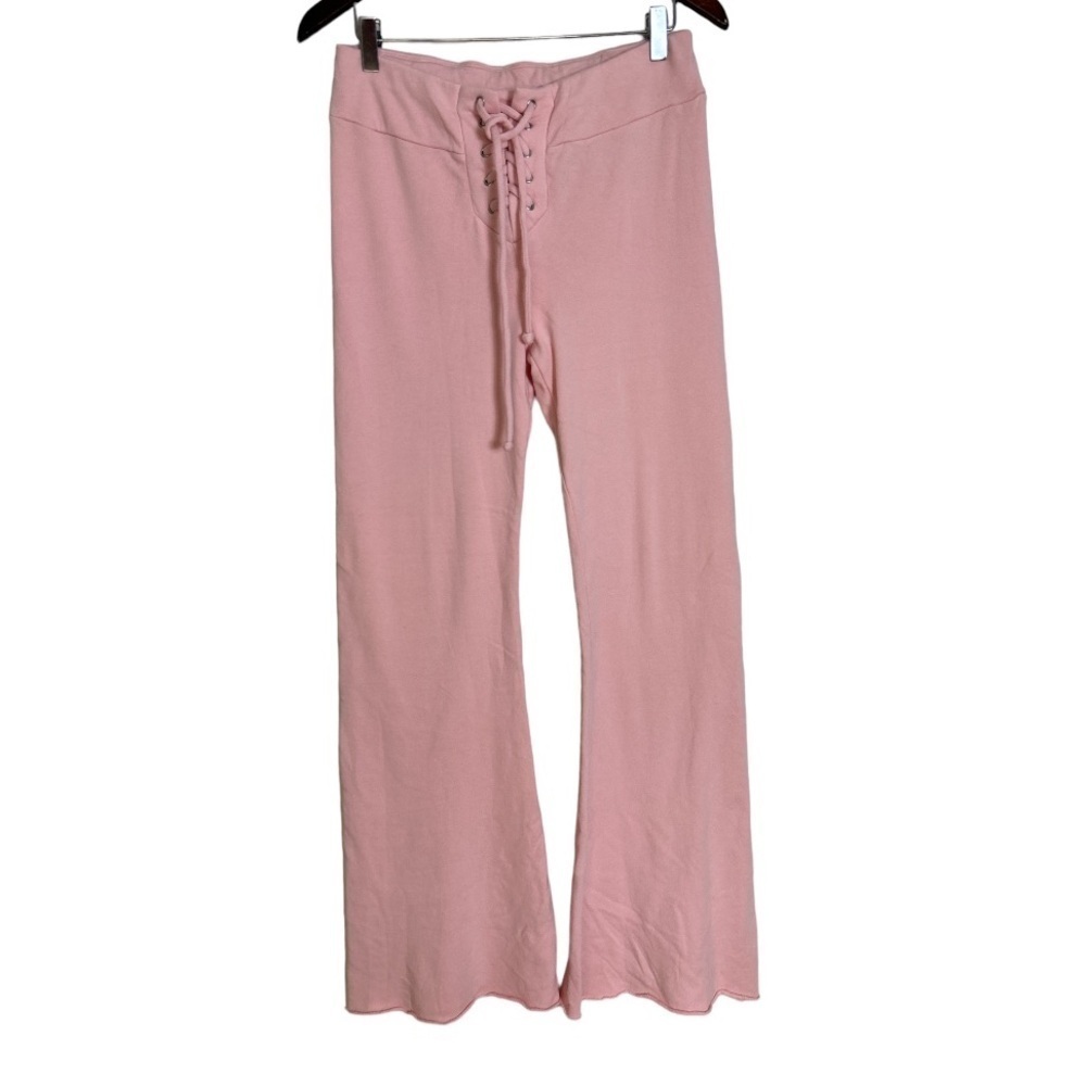 Wildfox Jones Front tie wide leg sweat pants size S